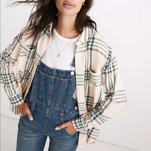 Madewell Oversized Ex-Boyfriend Swing Shirt in Windowpane
